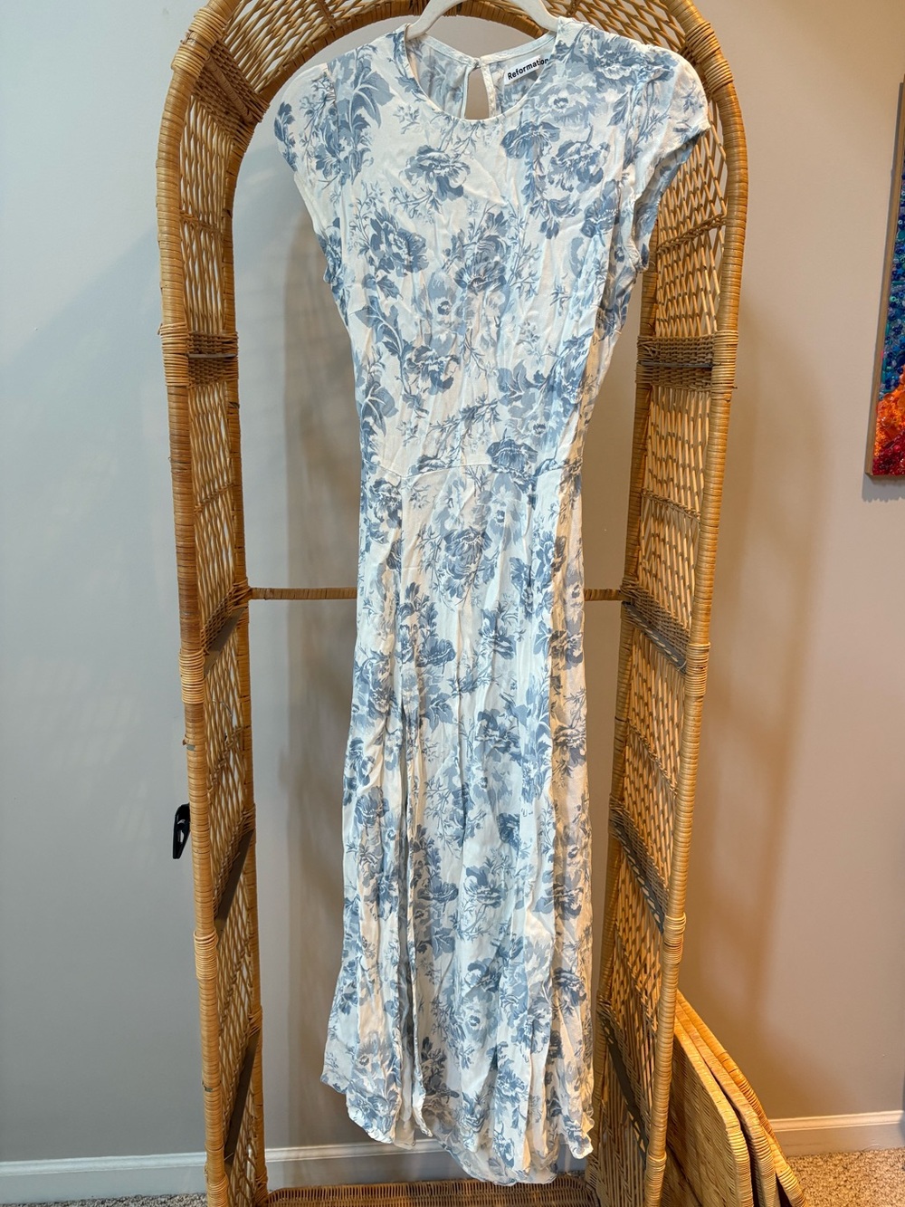 Reformation Floral Open Back Midi Dress with Slit - Picture 5 of 9